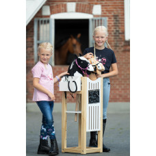 HKM Zubehör Hobby Horse Stall Pferdestall für zwei Steckenpferde 